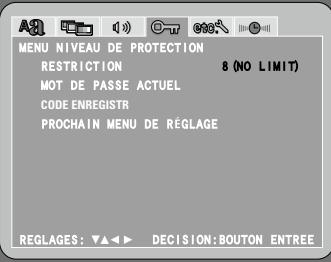 DENON S-102 - MENU NIVEAU DE PROTECTION - 1