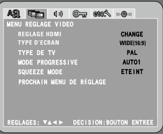 DENON S-102 - MENU REGLAGEVIDEO - 1