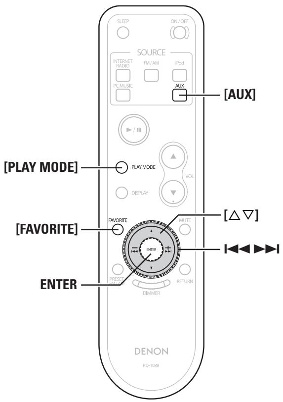 DENON S-32 - Écoute des stations fm/am enregistrées dans les favoris - 2