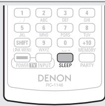 DENON AVR-2311 - Appuyez sur SLEEP et affichez la durée que vous souhaitez. - 1