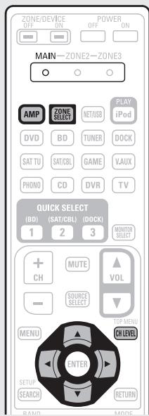 DENON AVR-2311 - Appuyez sur ZONE SELECT pour sélectionner le mode ZONE sur "MAIN - 1