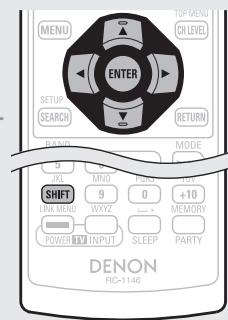 DENON AVR-2311 - Utilisation des curseurs - 1