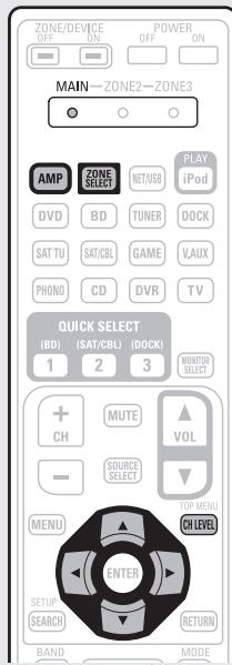 DENON AVR-2311 - Appuyez sur ZONE SELECT pour sélectionner le mode ZONE "MAIN". - 2
