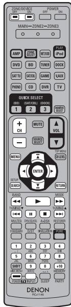 DENON AVR-2311 - Utilisation avec boîtier pour satellite (SAT) / cable (CBL) / IP TV - 1