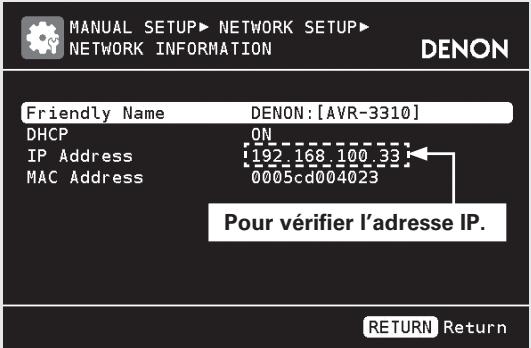DENON AVR-3310 - Utiliser l'avr-3310 avec un navigateur (fonction de contrôle internet) - 1