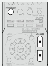 DENON AVR-590 - Turn on the AVR-590's power. - 1
