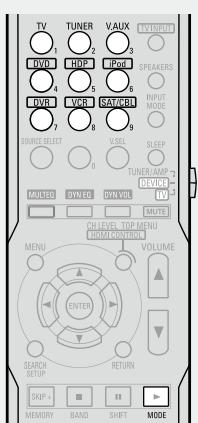 DENON AVR-590 - Press the source select button for the device to be assigned. - 1