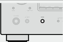 DENON AVR-590 - Plug the headphones into the PHONES jack on the main unit. - 1