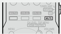 DENON AVR-590 - Turning Off the Sound Temporarily (Muting) - 1