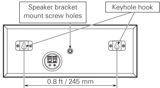 DENON SYS-391HT - When mounting the speakers on a bracket - 2