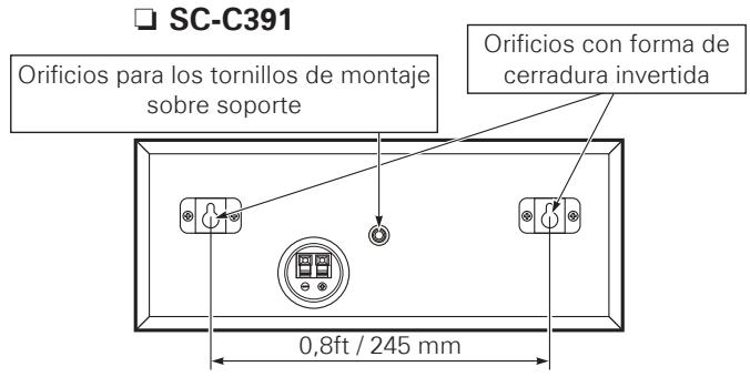 DENON SYS-391HT - Instalación del sistema de altavoces en un soporte - 2