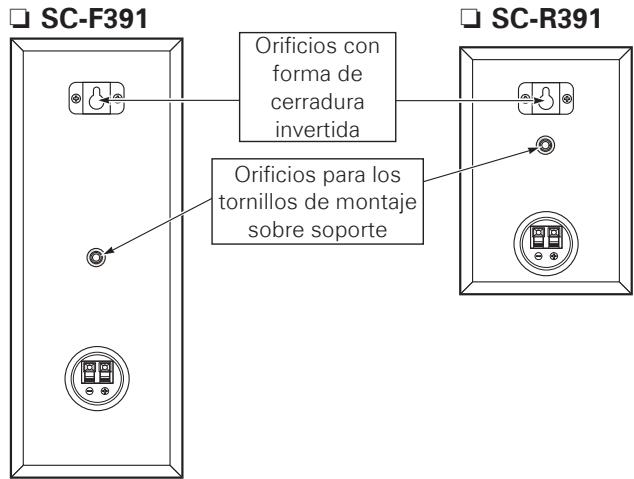 DENON SYS-391HT - Instalación del sistema de altavoces en un soporte - 1