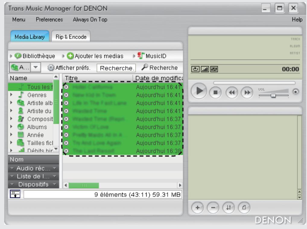 DENON TRANS MUSIC MANAGER - Changement du nom de fichier - 1