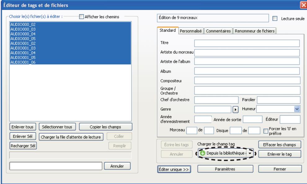 DENON TRANS MUSIC MANAGER - Cliquez sur "Dupuis la bibliothèque de medias". - 1