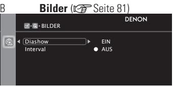 DENON AVR-4311 - Optionen, die mit dem "QUEILLE WÄHLEN"-Verfahren eingerichtet werden werden können - 8