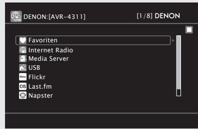 DENON AVR-4311 - Drücken Sie NET/USB, um "NET/USB" als Eingangsquelle auszuwahlen. - 1