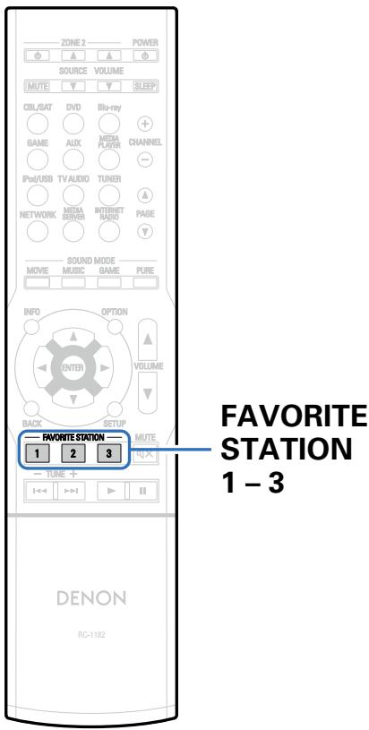 DENON AVR-X1000 - Ajout de contenu au bouton favorite station - 1