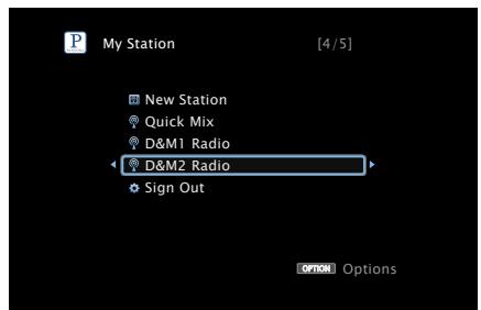 DENON AVR-X1000 - Appuyez sur , sélectionnez un fichier (par exemple, D&amp;M2) dans la liste, puis appuyez sur ENTER. - 1