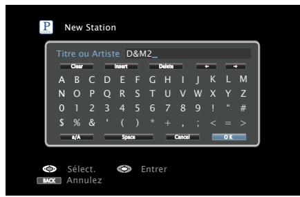 DENON AVR-X1000 - Entrez une plage ou un nom d'artiste, puis appuyez sur "OK". - 1