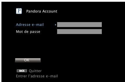 DENON AVR-X1000 - Entre "adresse e-mail" et "mot de passe - 1
