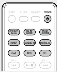DENON CEOL N5 BLANC - Sélection de la source d'entrée à l'aide de la télécommande - 1