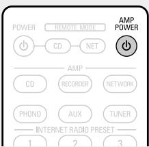 DENON DCD-520, DCD-520AE, DCD520 - Maintenez AMP POWER ⏻ appuyé pendant au moins 5 secondes. - 1