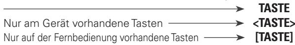 DENON DNP-720AE - Zur Darstellung von Tasten in dieser Anleitung benutzte Zeichen - 1