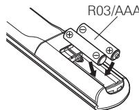 DENON PMA-2010AE - Insertion des piles - 2