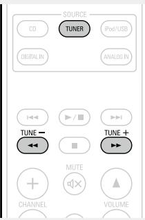 DENON RCD-M39 - Appuyez sur TUNE+, - pour sélectionner la station radio désirée. - 1