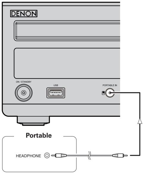 DENON RDC-M37 - Connexion à un lecteur portable - 1