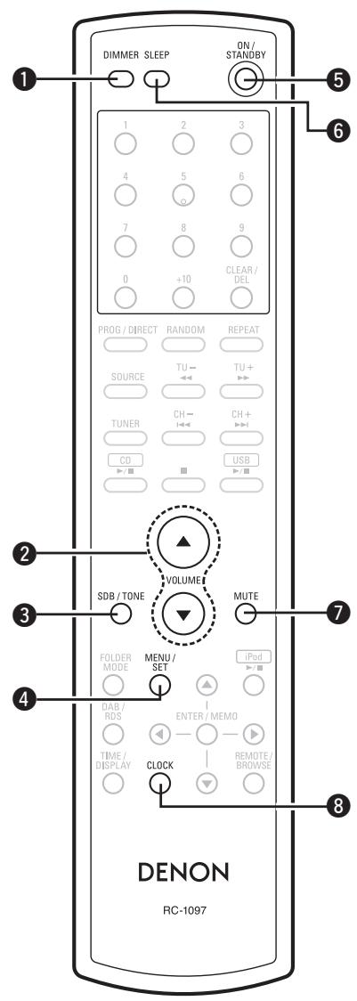 DENON RDC-M37 - Touches utilisables pour toutes les fonctions (CD, TUNER, iPod et USB) - 1