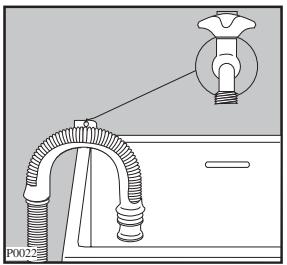 ZANUSSI FA5023 - Sur le bord d'un lavabo à l'aide du coude en plastique livre avec l'appareil: - 1