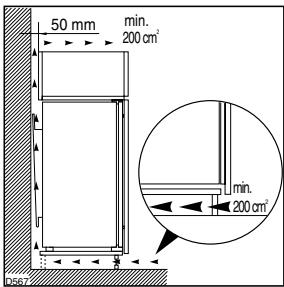 ZANUSSI ZBB6244 - Attention: veillez à ne pas obstruer les ouvertures de ventilation. - 1