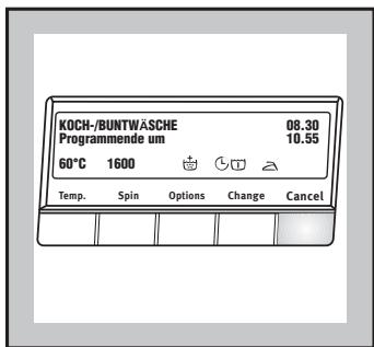 ZANUSSI ZWF-1650 - Tasten ZUSATZFUNKTIONEN (Options), ÄNDERN (Change) und AUSGANG (Cancel) - 3