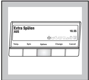 ZANUSSI ZWF-1650 - Tasten ZUSATZFUNKTIONEN (Options), ÄNDERN (Change) und AUSGANG (Cancel) - 1