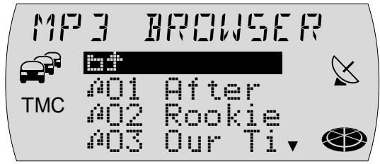 BLAUPUNKT TRAVELPILOT E2 - Selectionner un repertoire en mode MP3 Browser - 2