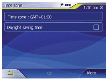 BLAUPUNKT TRAVELPILOT LUCCA MP3 - Régler un fuseau horaire - 1