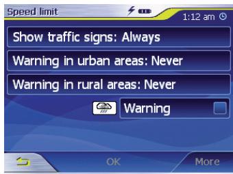 BLAUPUNKT TRAVELPILOT LUCCA MP3 - Limitations de vitesse - 1