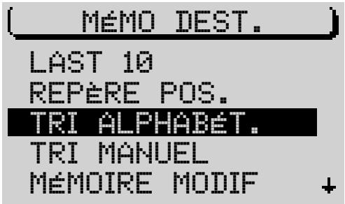 BLAUPUNKT TRAVELPILOT RNS4 - Entrée de la destination - De la mémoire - 1