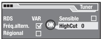 BLAUPUNKT TRAVELPILOT ROME EUROPE NAV56E - Activer/désactiver l'amélioration de la réception (HighCut) - 1