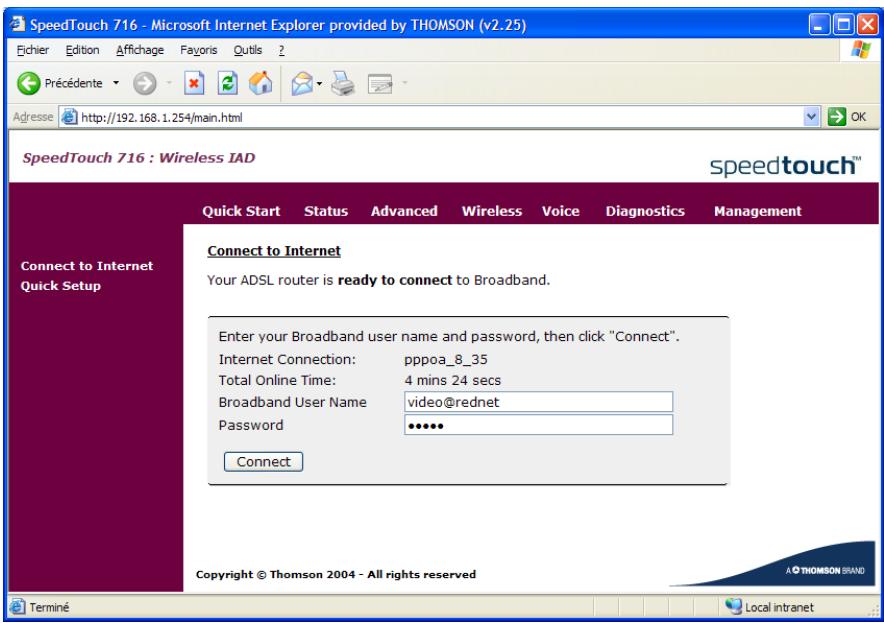 ALCATEL-LUCENT 716G - Accès aux pages Web SpeedTouch™ - 7