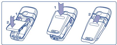ALCATEL-LUCENT OT-735I - Installer et extraire la batterie - 1