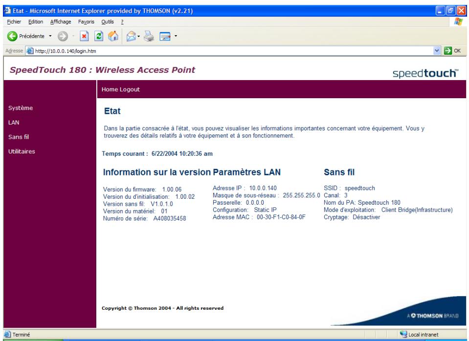 ALCATEL-LUCENT SPEEDTOUCH 180 - Remarque - 1