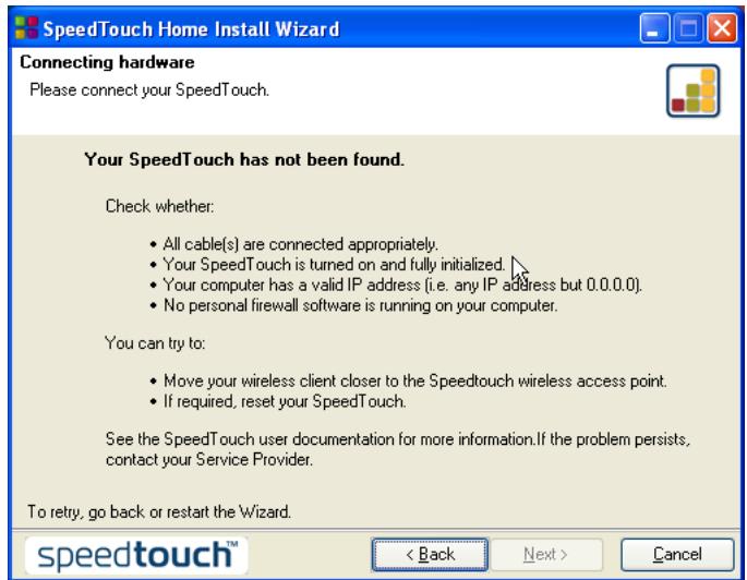ALCATEL-LUCENT SPEEDTOUCH 585 - SpeedTouch™ dépannage du CD d'installation - 1