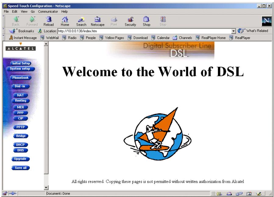 ALCATEL-LUCENT SPEEDTOUCH HOME - Accessing the STHome - 1