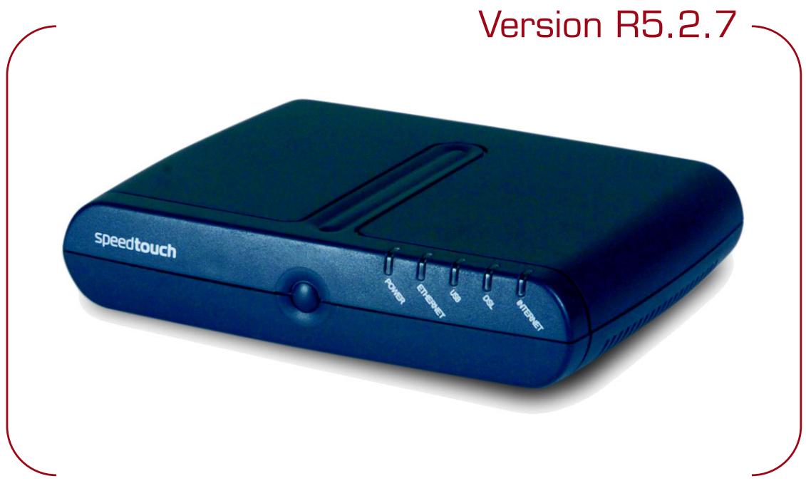 Version R5.2.7 speedtouch Power Ethernet USB DSL Internet