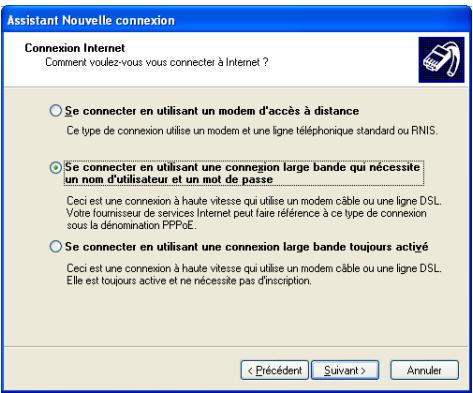 ALCATEL-LUCENT 546 - Utilisation d'une connexion large bande MS Windows XP - 4