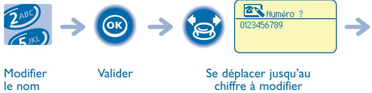 ALCATEL-LUCENT MOBILE 100 REFLEXES - Modifier une fiche du répertoire personnel - 3