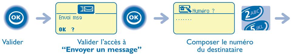 ALCATEL-LUCENT MOBILE 100 REFLEXES - Envoyer un message écrit à un correspondant interne - 2