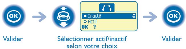 ALCATEL-LUCENT MOBILE 100 REFLEXES - Activer le mode casque - 2